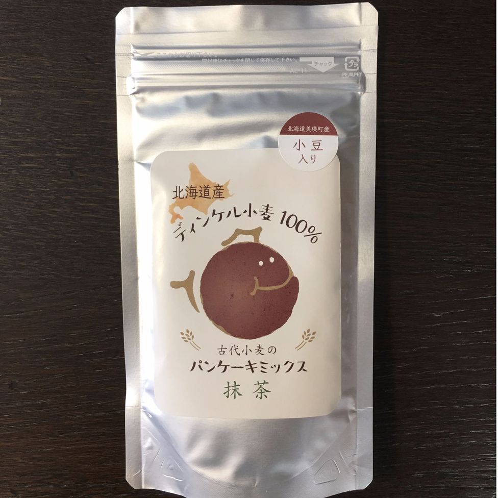 新商品 北海道産ディンケル小麦のパンケーキミックス 抹茶 ベジタリアン食材通販ショップ ハーモニー ガーデン 大地のたより